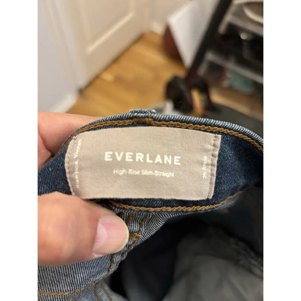 Everlane Women's High Rise Stretch Jeans Medium Wash Size 26 Blue Denim